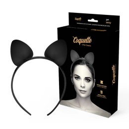 Coquette Chic Desire Opaska z Kocimi Uszami ze Skory Wegańskiej Czarna COQUETTE ACCESSORIES