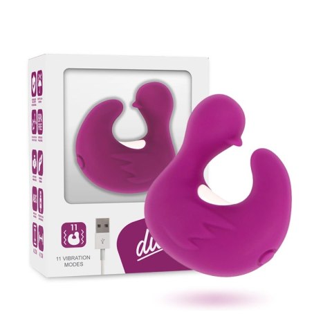 Coverme DuckyMania silikonowy naparstek stymulujący, akumulatorowy, fioletowy COVERME