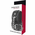 Darkness Kajdanki Tekstylne Skora PU Regulowane Metalowe Czarne DARKNESS BONDAGE