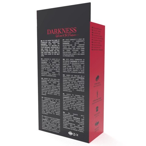 Darkness Kołnierz Pozycyjny z Smyczą Skora PVC i Łańcuch Metalowy DARKNESS BONDAGE Darkness Kołnierz Pozycyjny z Smyczą Skora PVC i Łańcuch Metalowy DARKNESS BONDAGE
