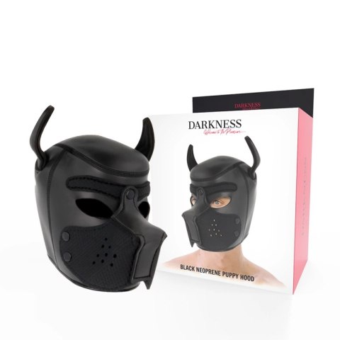 Darkness maska neoprenowa dla psa z odpinanym pyskiem L czarna DARKNESS BONDAGE