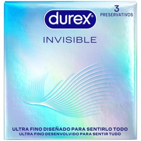 Durex Invisible Ultra Cienkie Prezerwatywy 3 sztuki Naturalny Lateks DUREX CONDOMS