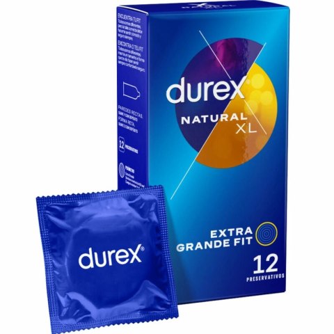 Durex Natural XL 12 szt. prezerwatywy powiększony rozmiar lateks DUREX CONDOMS