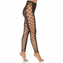 Leg Avenue Rajstopy bezstope koronkowe panterka siateczka one size LEG AVENUE HOSIERY