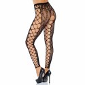 Leg Avenue Rajstopy bezstope koronkowe panterka siateczka one size LEG AVENUE HOSIERY