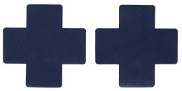 Abierta Fina ADV24 ozdobne naklejki na ciało ciemnoniebieskie 8x8 cm Magic Shiver