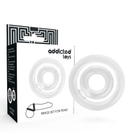 Addicted Toys Potenz-C-Ring Zestaw Silikonowych Pierścieni Przezroczystych ADDICTED TOYS