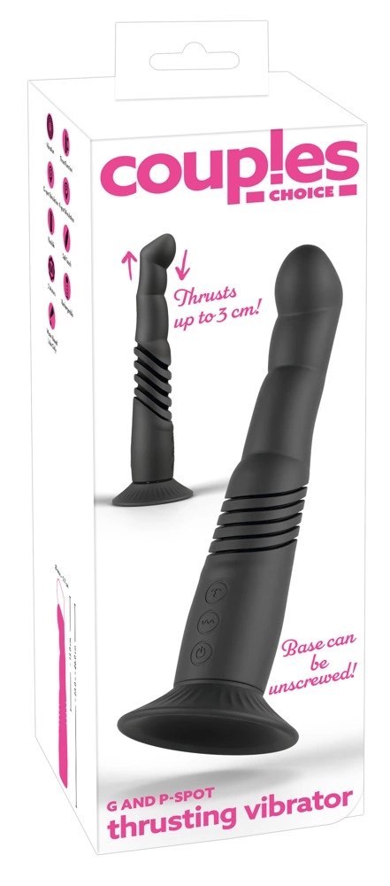 Couples Choice G i P-Spot Fing System z ruchem posuwistym, silikonowy 23-26 cm Couples Choice