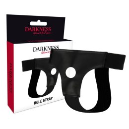 Darkness szelki z otworem uniwersalne, skora PU, czarne DARKNESS SENSATIONS