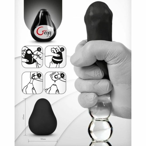 Gvibe G-Egg czarne - elastyczne jajko intymne z teksturą 3D TPE G-VIBE Gvibe G-Egg czarne - elastyczne jajko intymne z teksturą 3D TPE G-VIBE