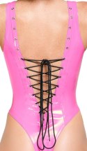 Black Level Body Winylowe Rożowe XL z Czarnym Sznurowaniem Black Level