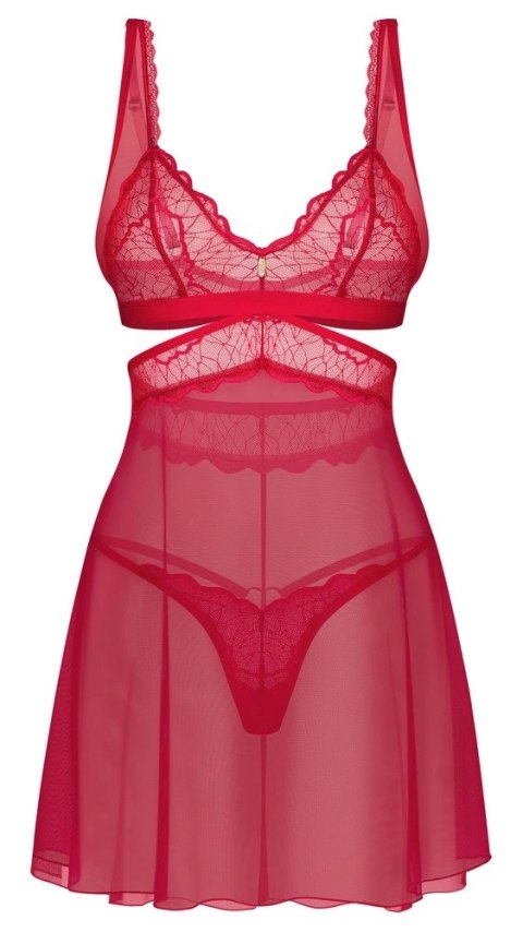 Obsessive Cupide Desir koszulka nocna L/XL czerwona z koronką Obsessive Obsessive Cupide Desir koszulka nocna L/XL czerwona z koronką Obsessive