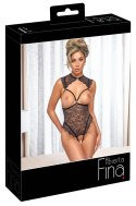 Abierta Fina Body XL Koronka Kwiatowa z Odkrytym Biustem i Łańcuszkami Abierta Fina Abierta Fina Body XL Koronka Kwiatowa z Odkrytym Biustem i Łańcuszkami Abierta Fina