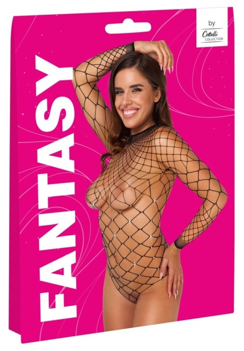Cottelli Fantasy Body Siateczkowe z Dżetami Długi Rękaw S-L Czarny Fantasy by Cottelli Cottelli Fantasy Body Siateczkowe z Dżetami Długi Rękaw S-L Czarny Fantasy by Cottelli