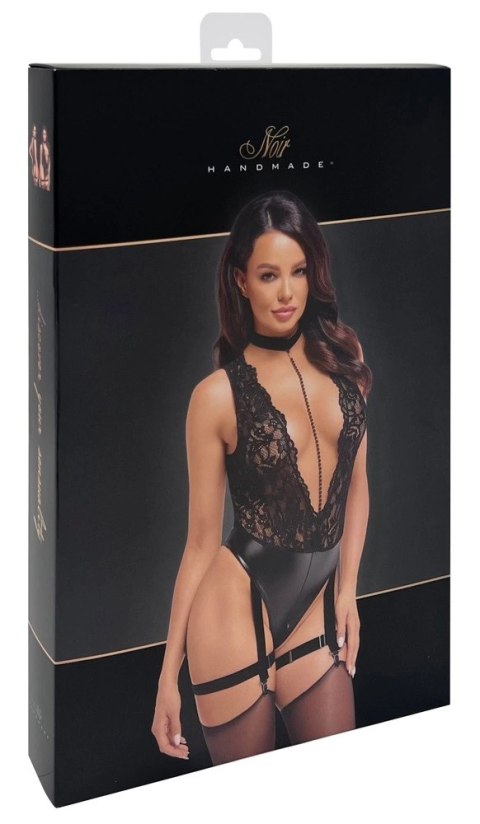 Noir Body Libido XL czarne z koronką i paskami do pończoch Noir Noir Body Libido XL czarne z koronką i paskami do pończoch Noir