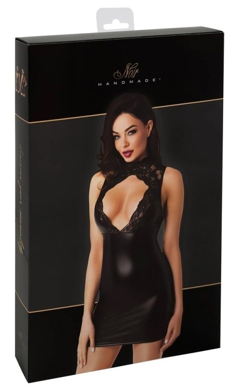 Noir Mini Sukienka Czarna L Bez Rękawow Koronka Powerwet Look Noir Noir Mini Sukienka Czarna L Bez Rękawow Koronka Powerwet Look Noir
