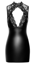 Noir Mini Sukienka Czarna L Bez Rękawow Koronka Powerwet Look Noir
