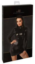 Noir Orgia Chimera XL sukienka mini czarna z długim rękawem powerwetlook Noir