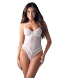 Obsessive Alissium Body białe koronkowe regulowane M/L Obsessive