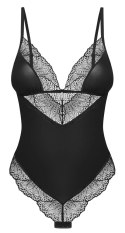 Obsessive Lobellis Body M/L Czarna Koronka Regulowane Ramiączka Obsessive