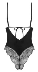 Obsessive Lobellis Body M/L Czarna Koronka Regulowane Ramiączka Obsessive