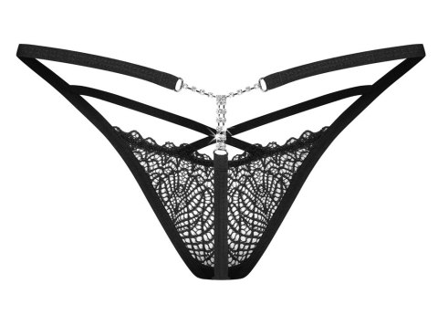 Obsessive Iliosa Stringi Koronkowe Czarne 2XL/3XL Eleganckie Obsessive Obsessive Iliosa Stringi Koronkowe Czarne 2XL/3XL Eleganckie Obsessive
