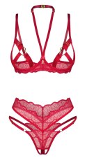 Obsessive Cupide Desir czerwony komplet koronkowy S/M regulowany Obsessive