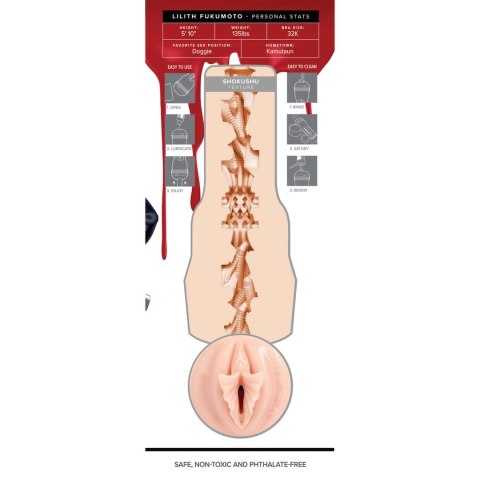 Fleshlight Fantasy Lilith Fukumoto Shokushu beżowa - model z powierzchnią Shokushu Fleshlight Fleshlight Fantasy Lilith Fukumoto Shokushu beżowa - model z powierzchnią Shokushu Fleshlight
