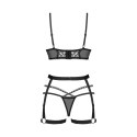 Obsessive Blomentis XL/2XL czarny zestaw 3-częściowy z regulacją Obsessive