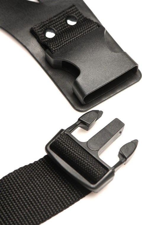 XR Brands Thunder Strap Wand - uprząż na udo z regulacją, czarna XR Brands XR Brands Thunder Strap Wand - uprząż na udo z regulacją, czarna XR Brands