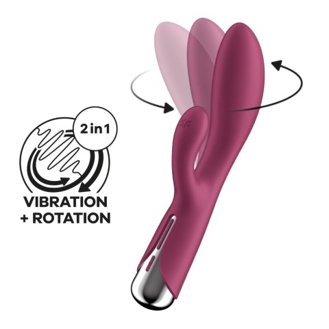 Satisfyer Spinning Rabbit 1 - podwojny model z rotacyjną głowką, rożowy Satisfyer Satisfyer Spinning Rabbit 1 - podwojny model z rotacyjną głowką, rożowy Satisfyer