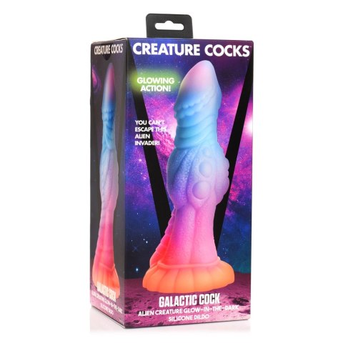 XR Brands Galactic Alien silikonowy model świecący, brokatowy, przyssawka XR Brands XR Brands Galactic Alien silikonowy model świecący, brokatowy, przyssawka XR Brands