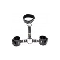 XR Brands Neck to Wrist Bondage Set, regulowany, skora PU, czarny XR Brands