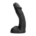 All Black Model 27 cm - Intensywnie Żłobiona Forma Anatomiczna, Czarna All Black