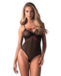 Obsessive Novenes M/L Body połprzezroczyste czarne z rożowymi paskami Obsessive