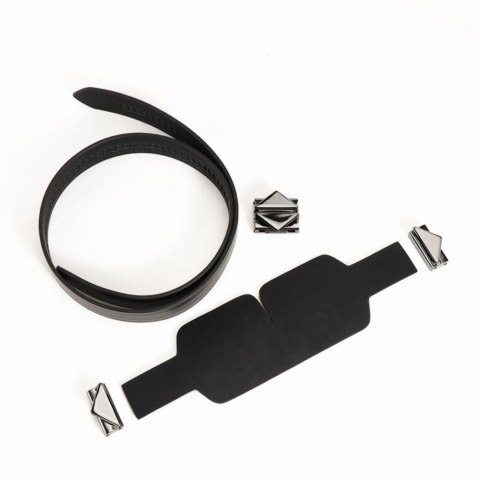 LOCKINK Opaska na oczy skorzana z regulacją klamrami czarna Lockink LOCKINK Opaska na oczy skorzana z regulacją klamrami czarna Lockink