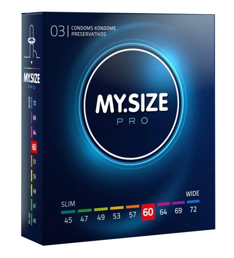 MY.SIZE PRO 60 mm - Prezerwatywy Vytex, ultracienkie, 3 szt. My.Size Pro