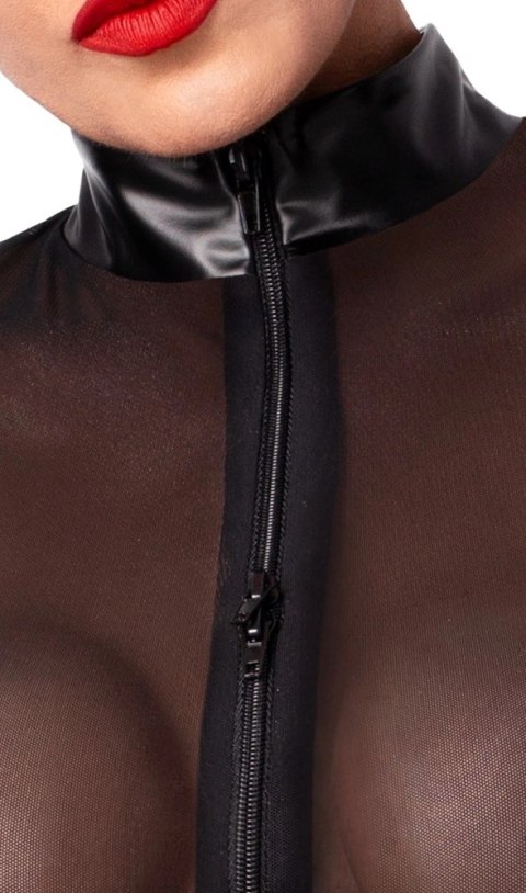 Noir Body L z matową teksturą, siateczką i ozdobnymi pierścieniami Noir Noir Body L z matową teksturą, siateczką i ozdobnymi pierścieniami Noir