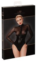 Noir Body L z matową teksturą, siateczką i ozdobnymi pierścieniami Noir