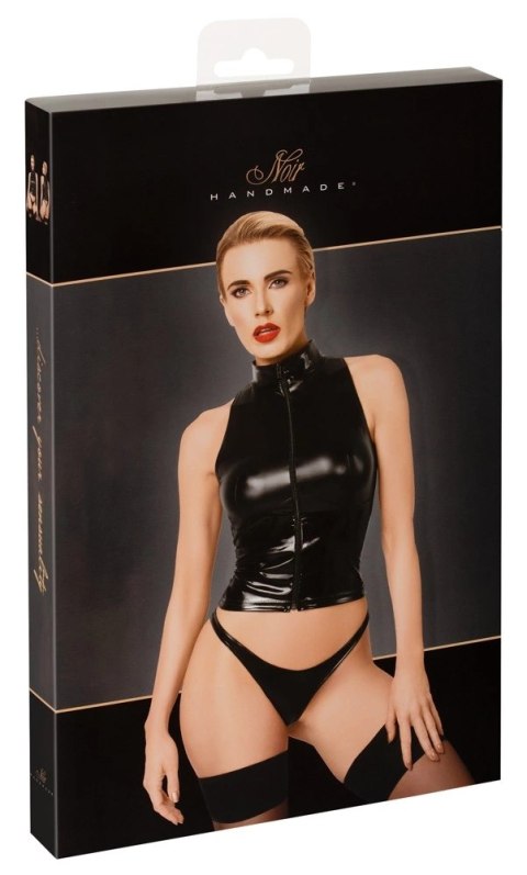Noir Handmade Top Czarny M - Powerwetlook, Winyl, Zamek Przod Noir Noir Handmade Top Czarny M - Powerwetlook, Winyl, Zamek Przod Noir