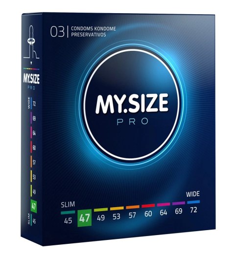 MY.SIZE PRO 47 mm 3 szt. precyzyjne ultracienkie prezerwatywy Vytex My.Size Pro