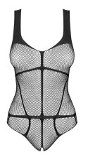 Obsessive Body B336 Czarna Siatkowana Konstrukcja Bez Strefy Krokowej S-L Obsessive