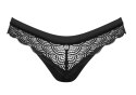 Obsessive Chemeris koronkowe stringi czarne XL/2XL elastyczne Obsessive
