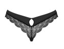 Obsessive Chemeris koronkowe stringi czarne XL/2XL elastyczne Obsessive