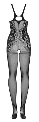 Obsessive G335 Bodystocking siateczkowy czarny S-L bez części dolnej Obsessive