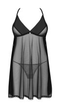 Obsessive Latinesa XL/2XL - Koszula nocna z biżuteryjnym detalem, czarna Obsessive Obsessive Latinesa XL/2XL - Koszula nocna z biżuteryjnym detalem, czarna Obsessive