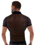 Svenjoyment Koszulka Męska Koronkowa Czarna 2XL z Kołnierzykiem Svenjoyment