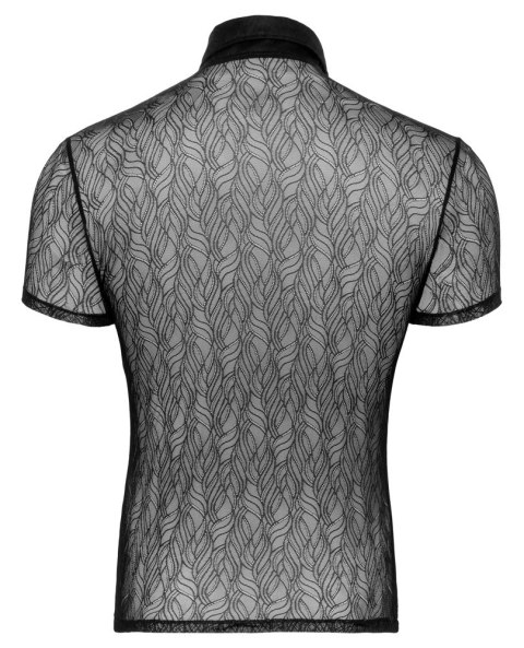 Svenjoyment Koszulka Męska Koronkowa Czarna 2XL z Kołnierzykiem Svenjoyment Svenjoyment Koszulka Męska Koronkowa Czarna 2XL z Kołnierzykiem Svenjoyment