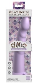 Dillio Platinum Slim Seven 19,7 cm fioletowy - model z rowkami i mocną bazą Dillio Platinum
