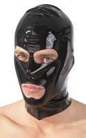 LateX Maska Lateksowa Czarna z Otworami na Oczy i Usta 0,4 mm Late X
